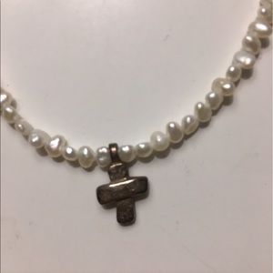 Beaded cross necklace