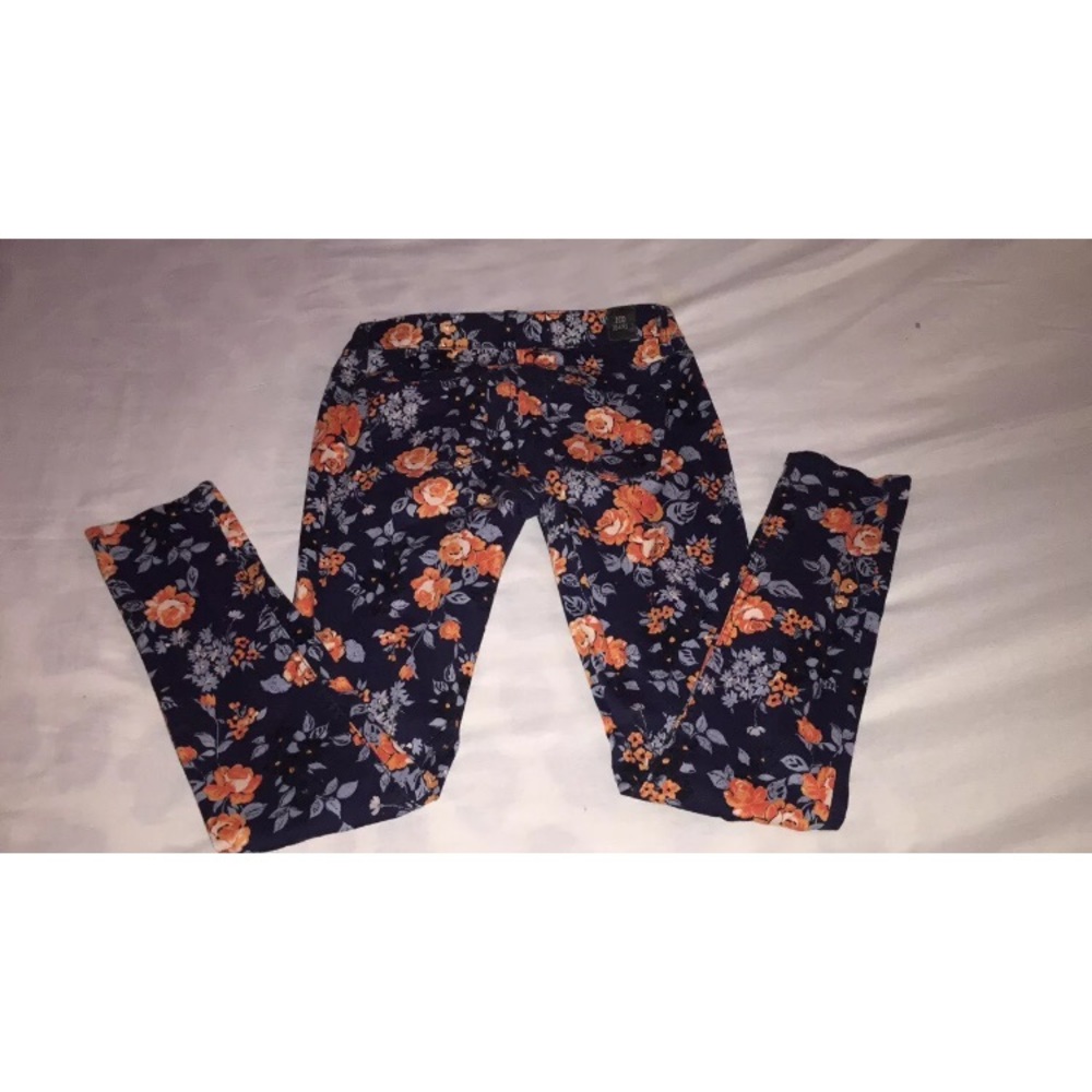 Flower Print Jeans Stretchy
