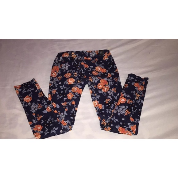 Flower Print Jeans Stretchy - Picture 1 of 2