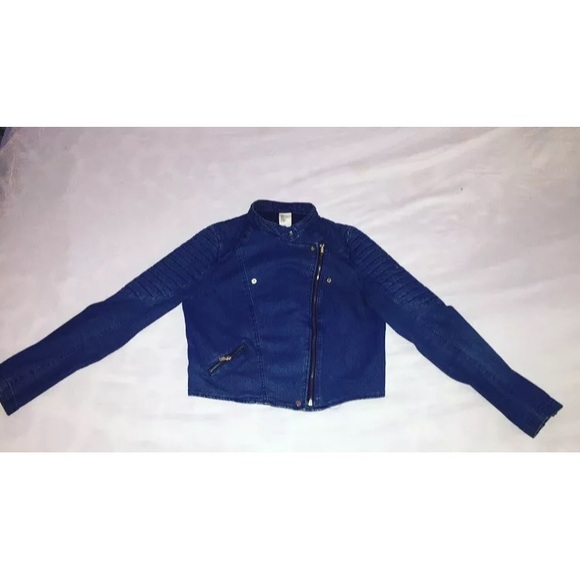 Denim Biker Jean Jacket Women - Picture 2 of 2