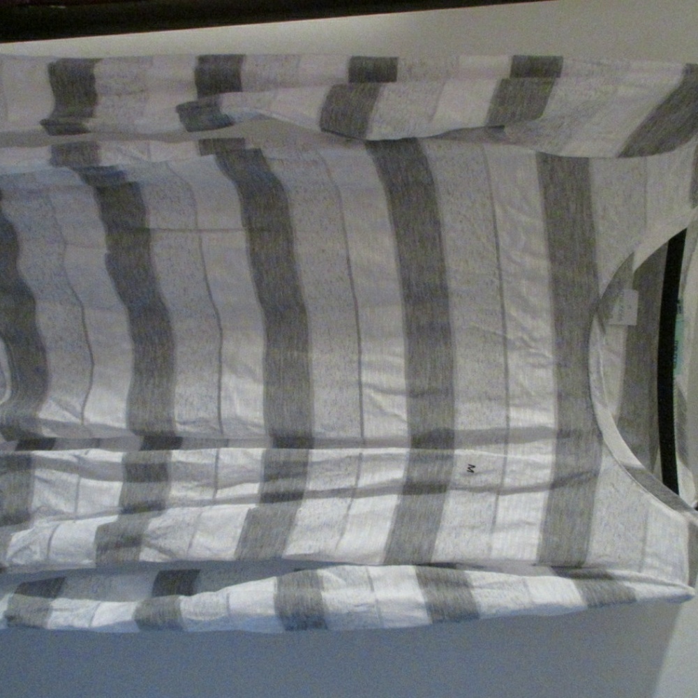 Maurices grey and white striped top nwt