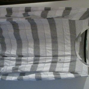 Maurices grey and white striped top nwt