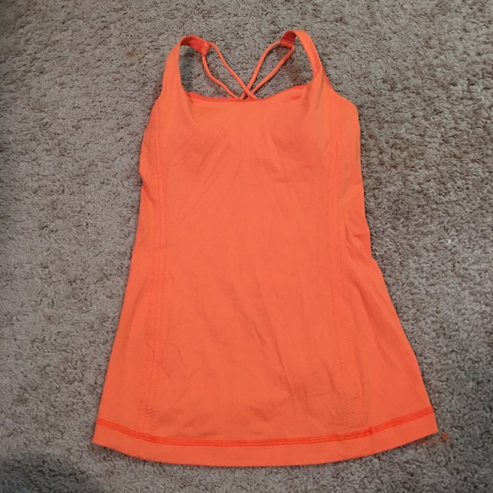 Lululemon tank, size 4, orange