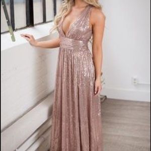 Gold sequin dress