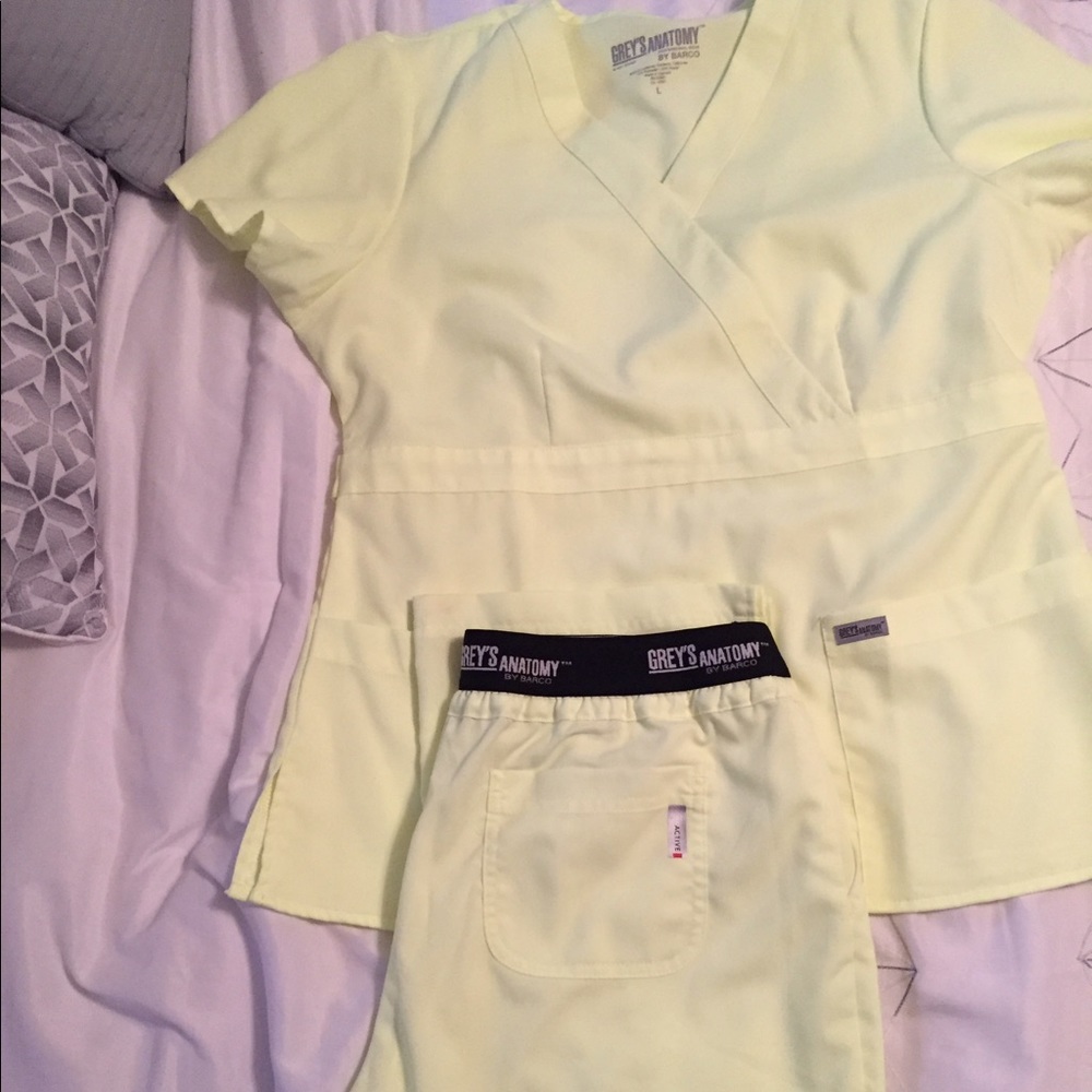 Bright yellow scrubs