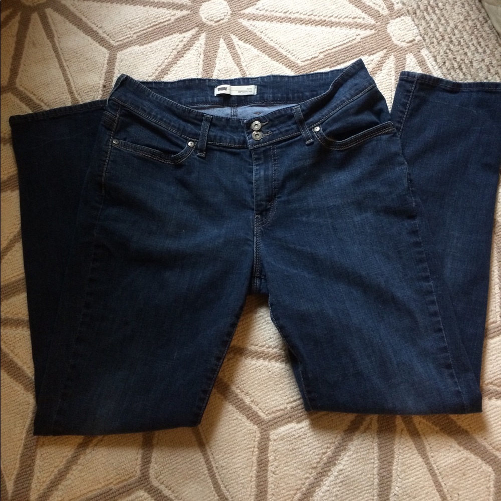 Levi's 529 Curvy, Skinny Leg dark wash jeans