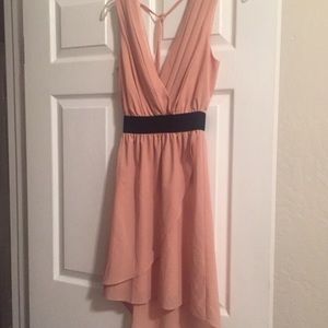 Blush chiffon dress