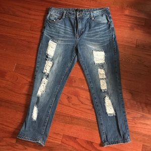Forever 21 ripped denim jeans