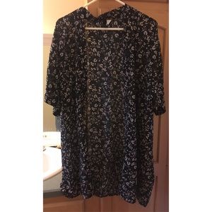 Divided Floral Kimono