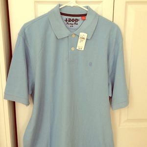 Men's baby blue Izod polo NWT