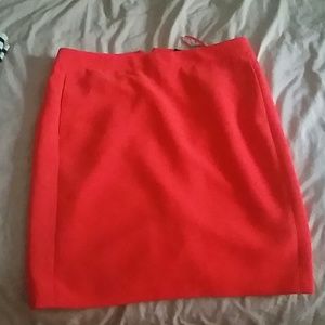 Bright poppy J. Crew pencil skirt