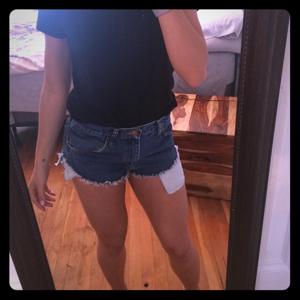 Womens high waisted denim shorts