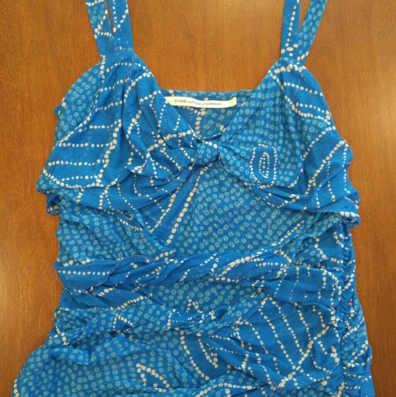 DvF Summer Capri Sky Blue Silk Cami! - Picture 3 of 8