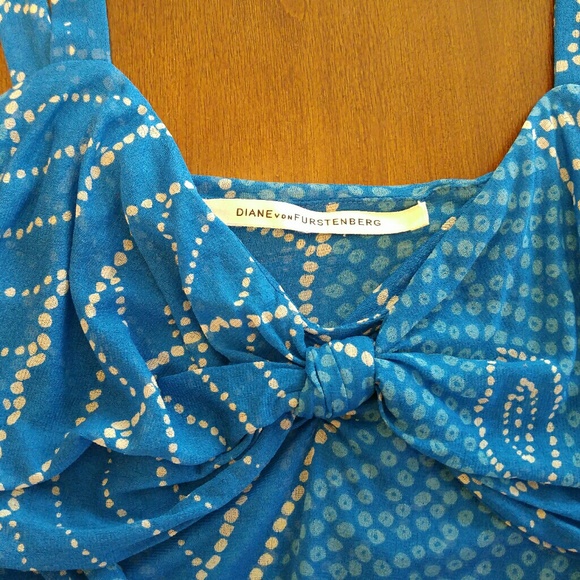 DvF Summer Capri Sky Blue Silk Cami! - Picture 5 of 8