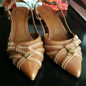 Tory Burch almond Garima slingbacks