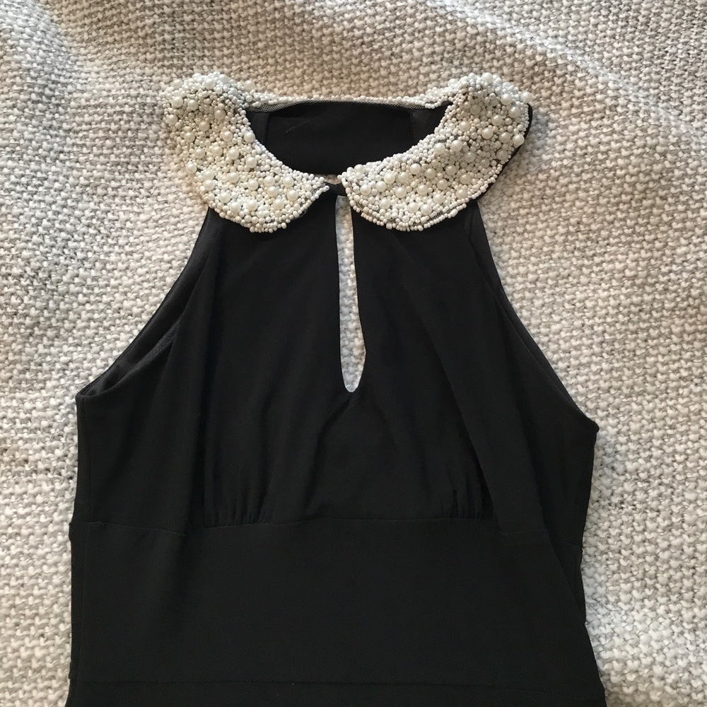 Pearl collared dress LBD
