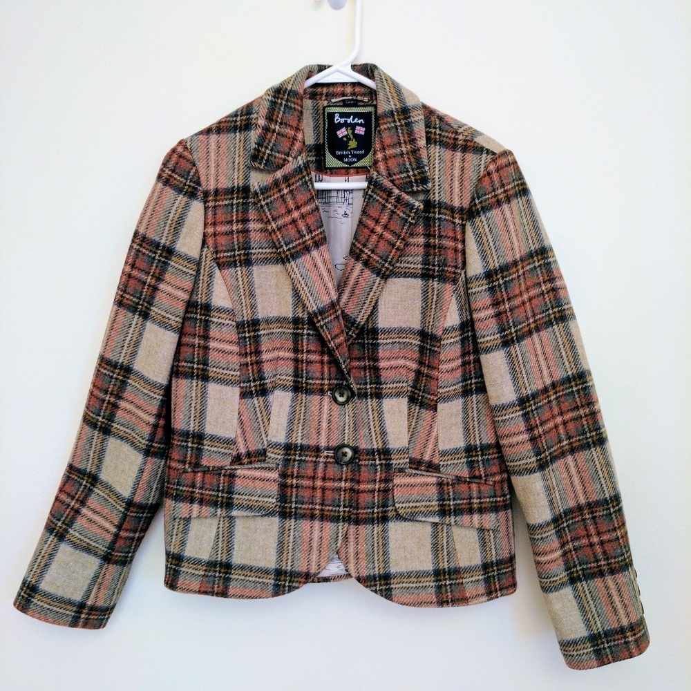 Wool plaid Boden blazer