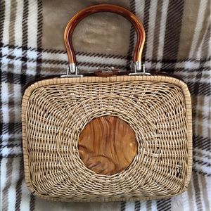🌻Vintage🌻 Wicker Basket Purse with Tortoise