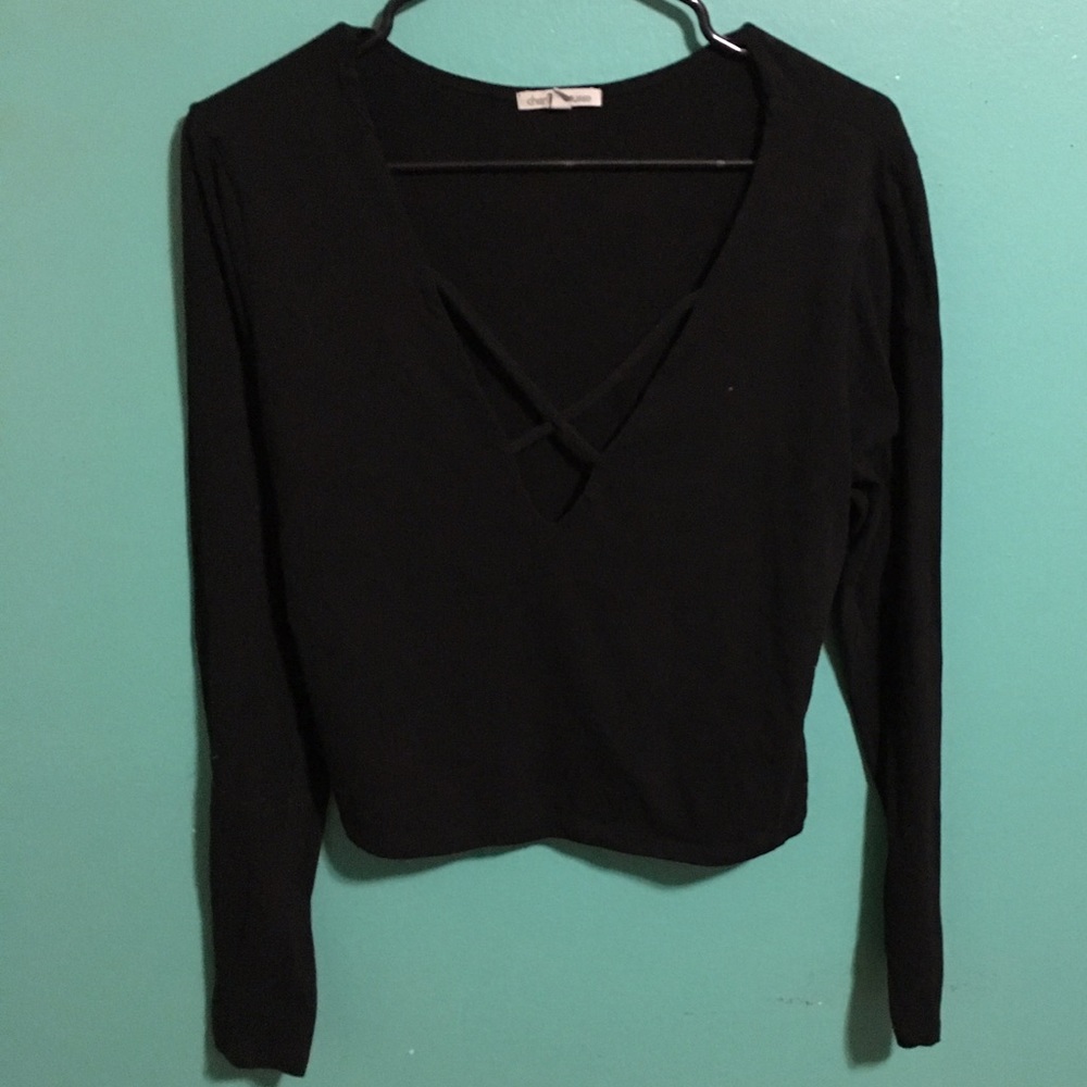 Cris cross knit top