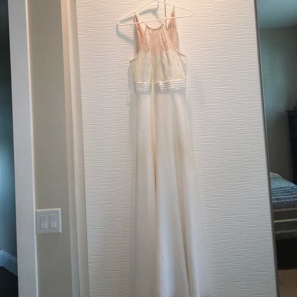 BCBG long white dress