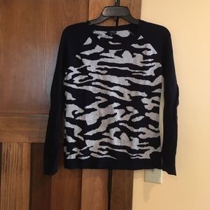 Navy/gray camp sweater