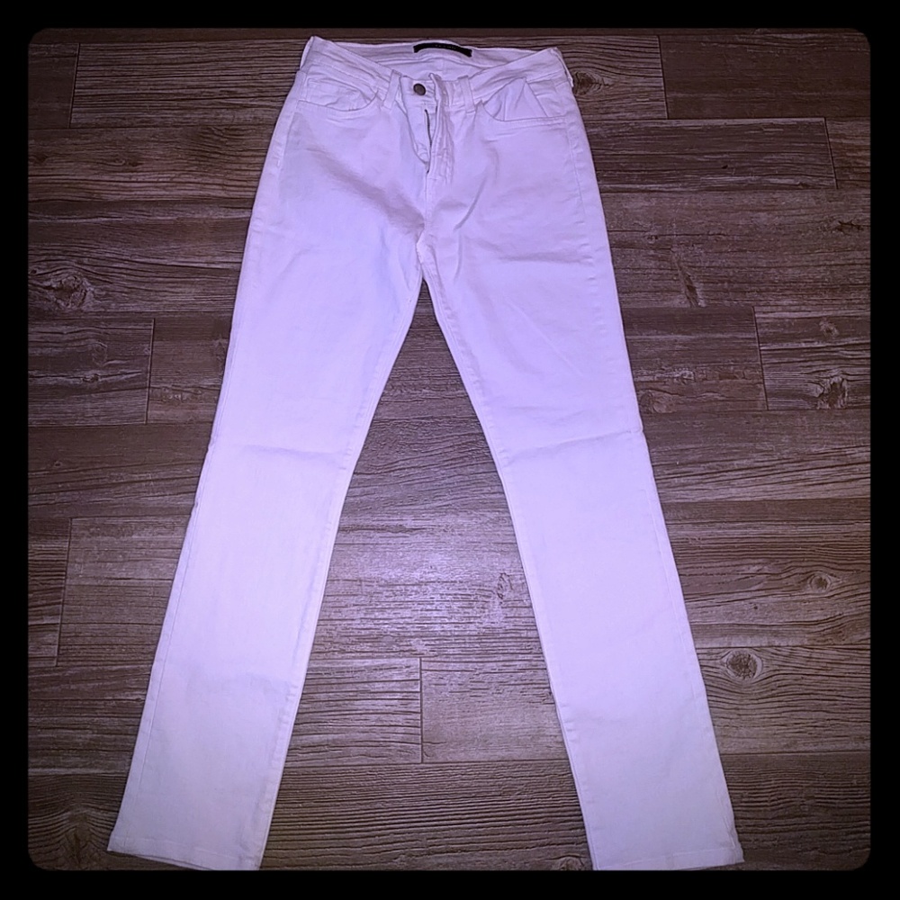 J Brand high waisted white cropped skinny size 29