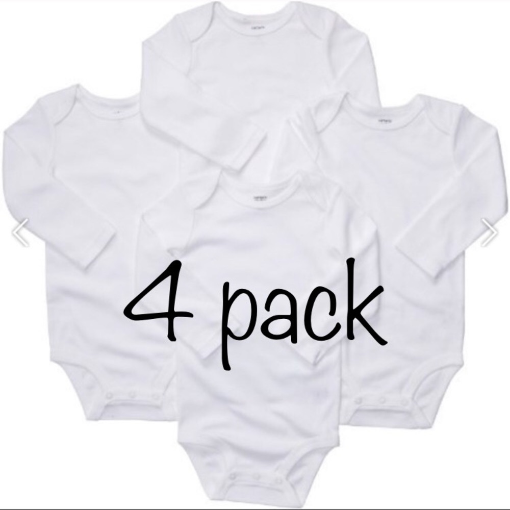 NEW 4 pack envelope neck soft 100% cotton