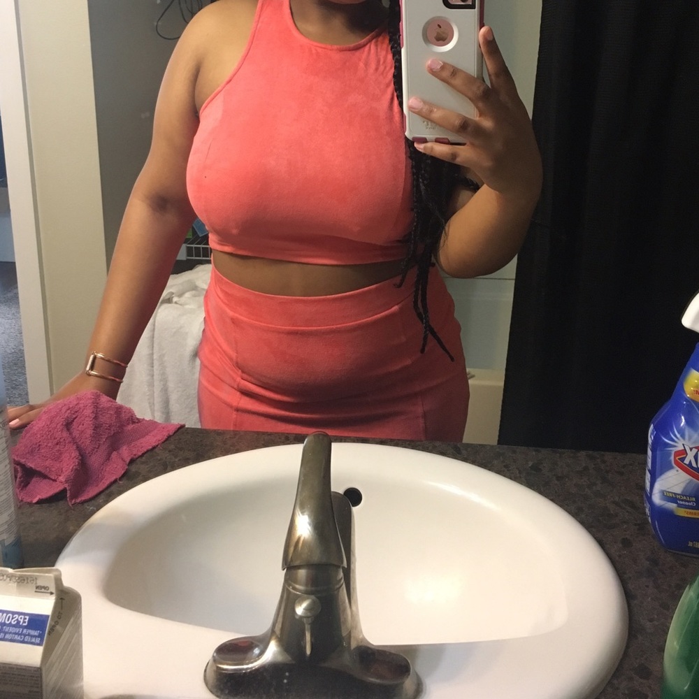 Two Piece Suede Set
