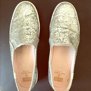 Kate Spade Glitter Slip On Keds