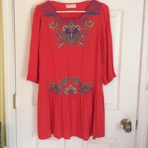 Festival-ready embroidered minidress or tunic top