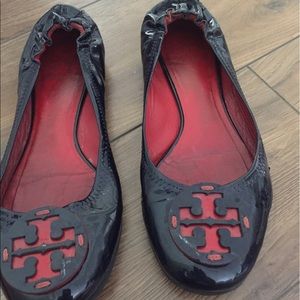 Tory Burch navy ballet flats