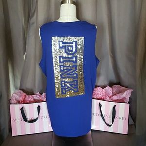 Medium Victoria Secret pink sequin tank
