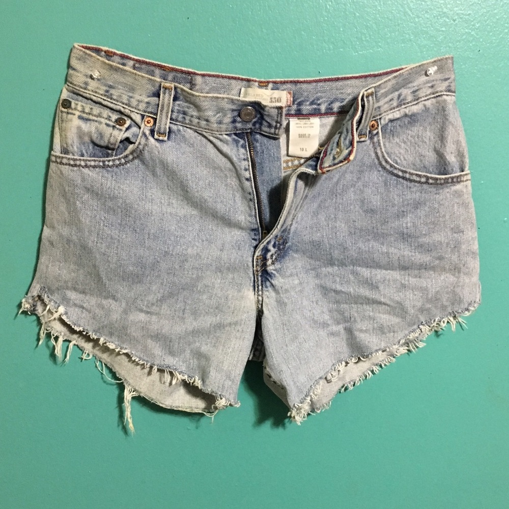 Levi cut off denim shorts