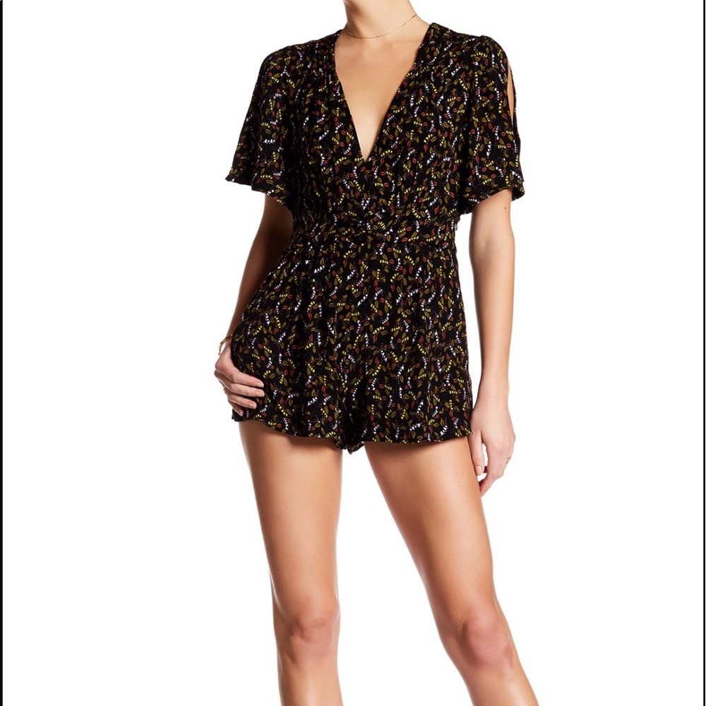 Free people printed romper