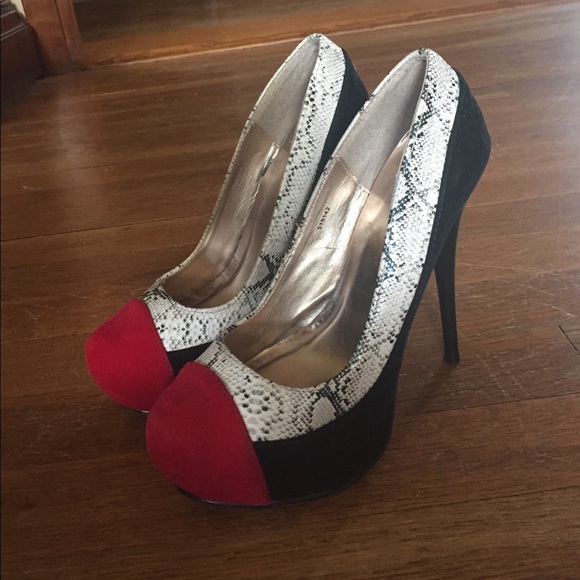 Charlotte Russe Shoes Red Toe High Heels Charlotte Russe