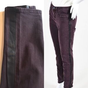 Vince Sz 29 Dylan Plum jeans with tuxedo stripe