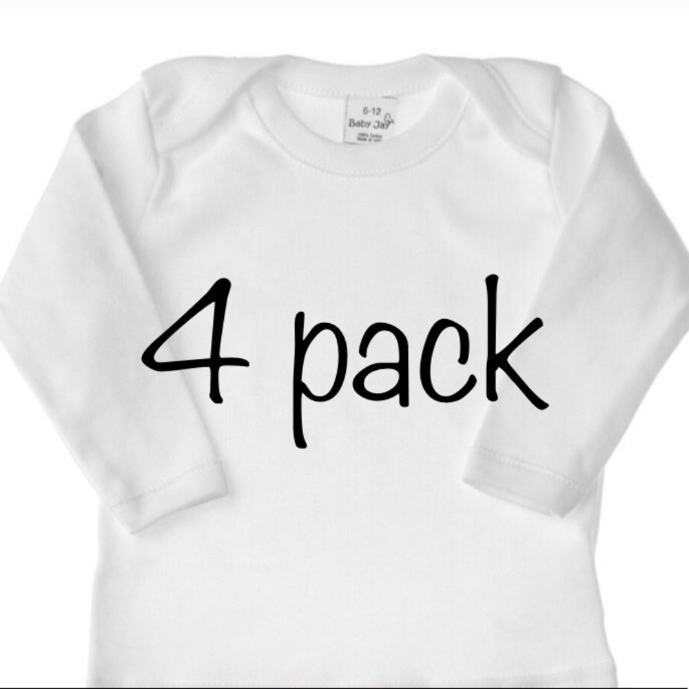 NEW 4 pack super soft 100% long sleeve tees