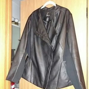 Lane Bryant faux leather moto jacket