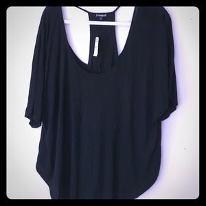 Express NWT black flowy top. Size Large