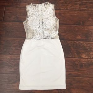 Misguided White floral dress