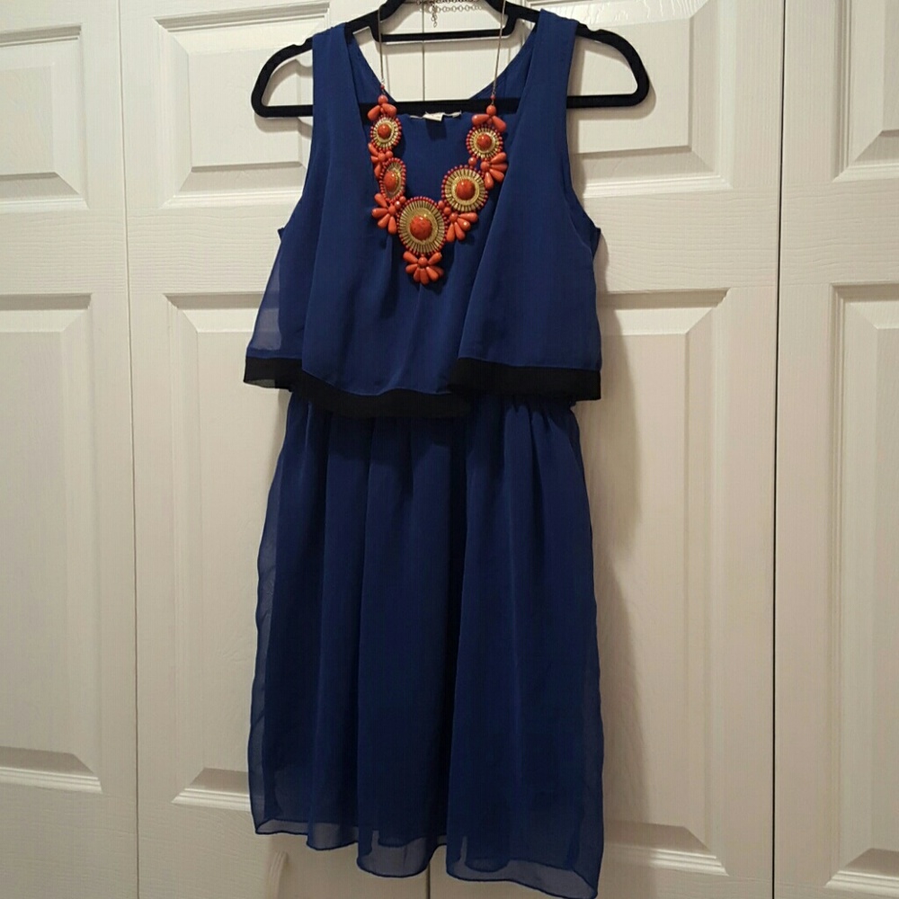 Navy layer dress