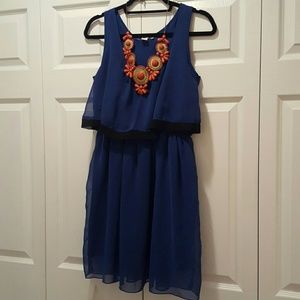 Navy layer dress