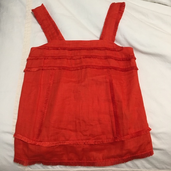 J. Crew linen fringe tank top - never worn! - Picture 3 of 5