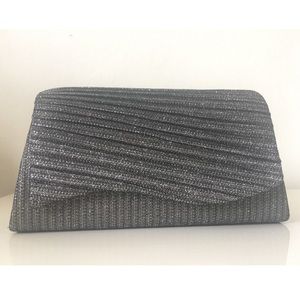 D'Margeaux Sparkly Silver Clutch