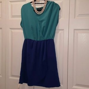Blue/teal flirty dress