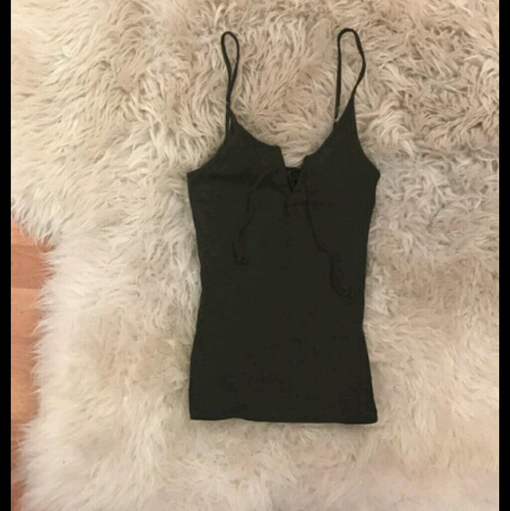 Olive Lace-Up Cami