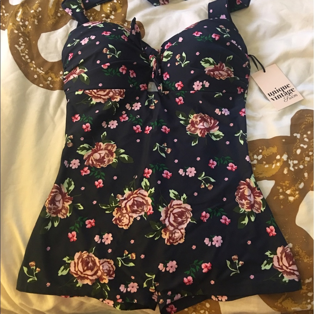 Unique Vintage pinup one piece bathing suit.