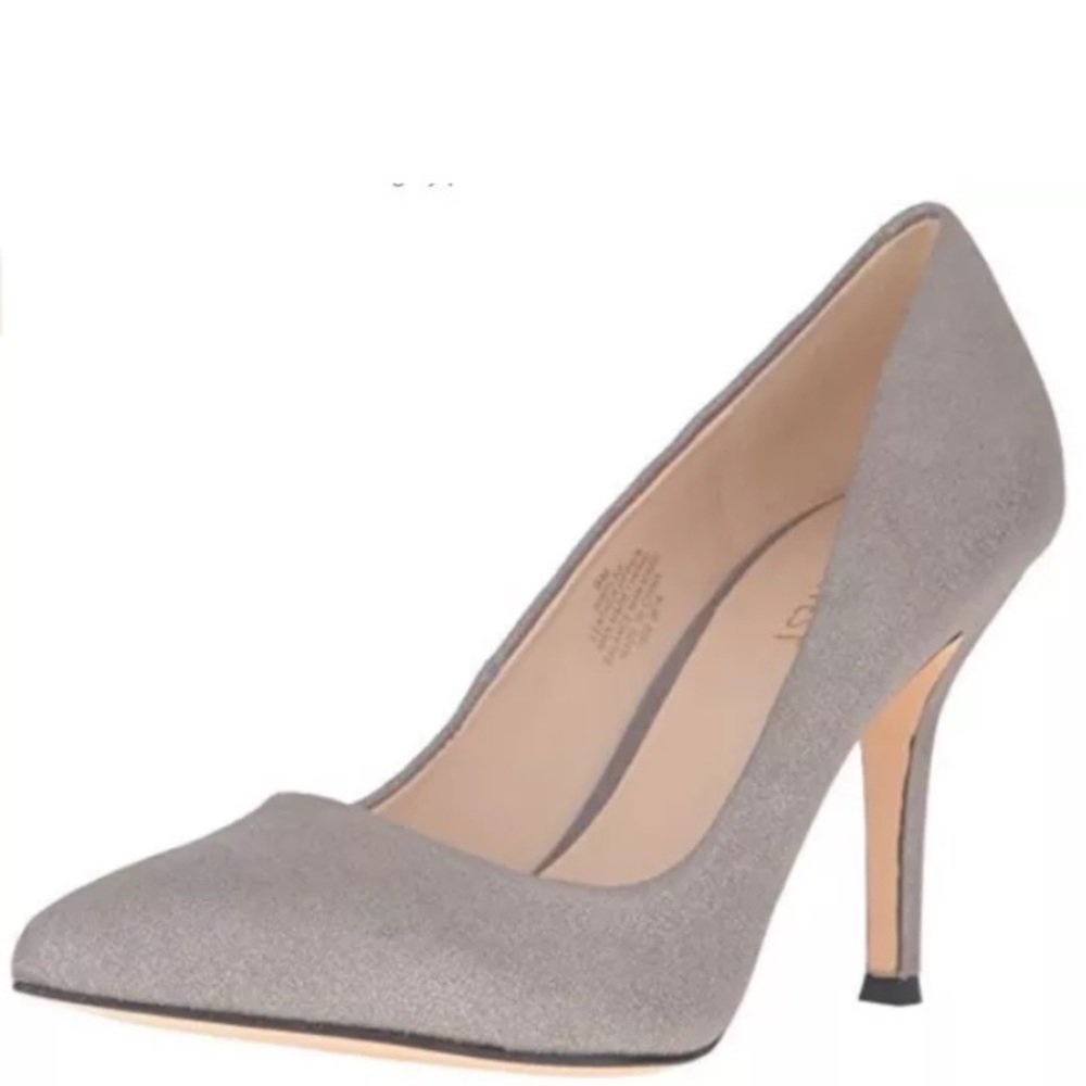 Nine West Pump -metallic Flax/grey/neutral silver