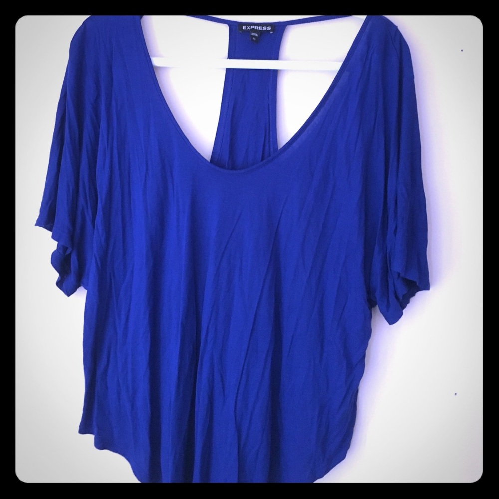 Express size large blue top never worn.