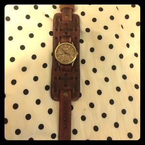 Stylish leather watch